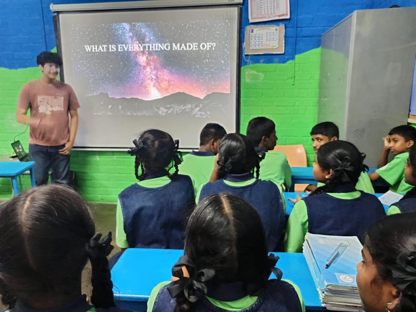 A classroom discussing what everything is made of